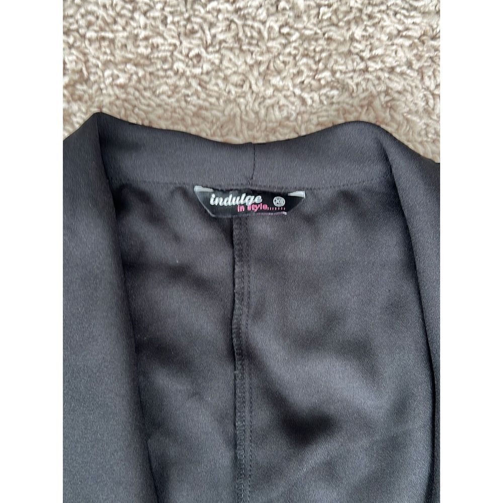 NWT Black lapel front double zip functional pockets jacket Blazer - Picture 2 of 4